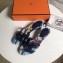 Hermes Heel 5cm Print Oasis Slipper Sandals Dark Blue
