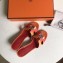 Hermes Heel 5cm Print Oasis Slipper Sandals Orange