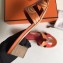 Hermes Heel 5cm Print Oasis Slipper Sandals Orange