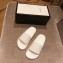 Gucci Logo Rubber Slide Sandals White 2019